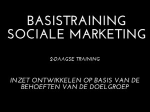 Onderzoekshuis - Basistraining Sociale Marketing